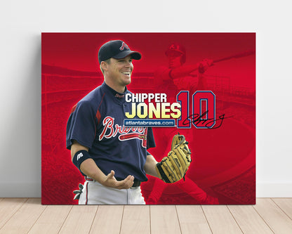 Chipper Jones Autograph Poster - Braves Legend - Hot Corner Hero