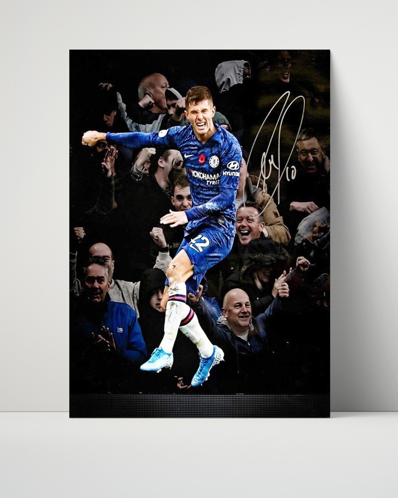 Christian Pulisic Autograph Print - Chelsea - Flying High