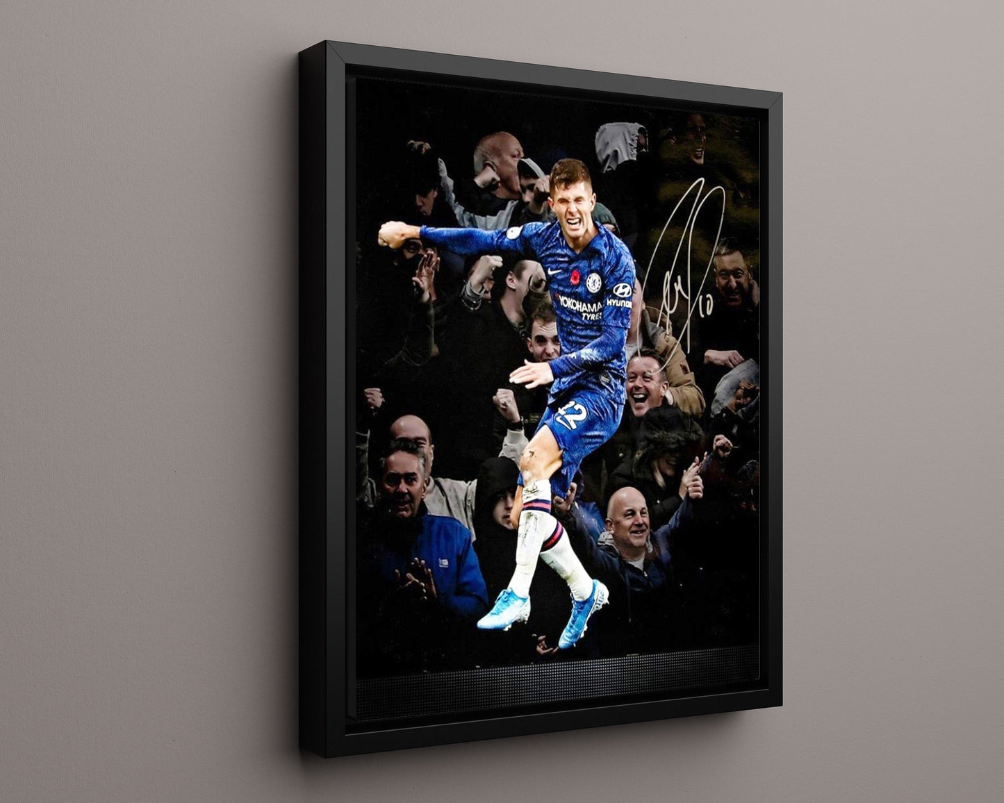 Christian Pulisic Autograph Print - Chelsea - Flying High