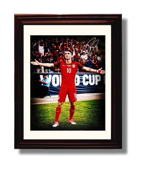 Christian Pulisic Autograph Print - Team USA - Captain America