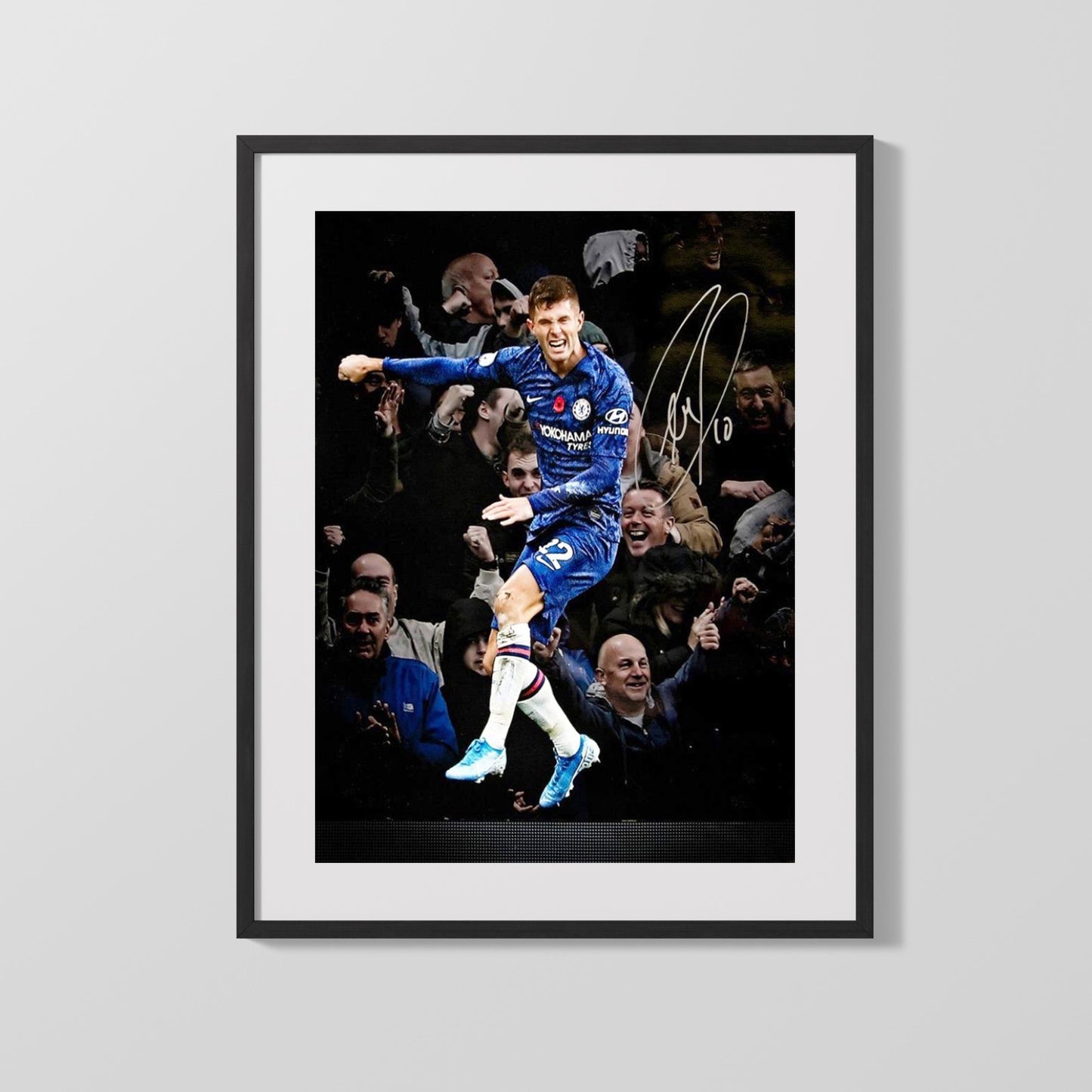 Christian Pulisic Autograph Print - Chelsea - Flying High