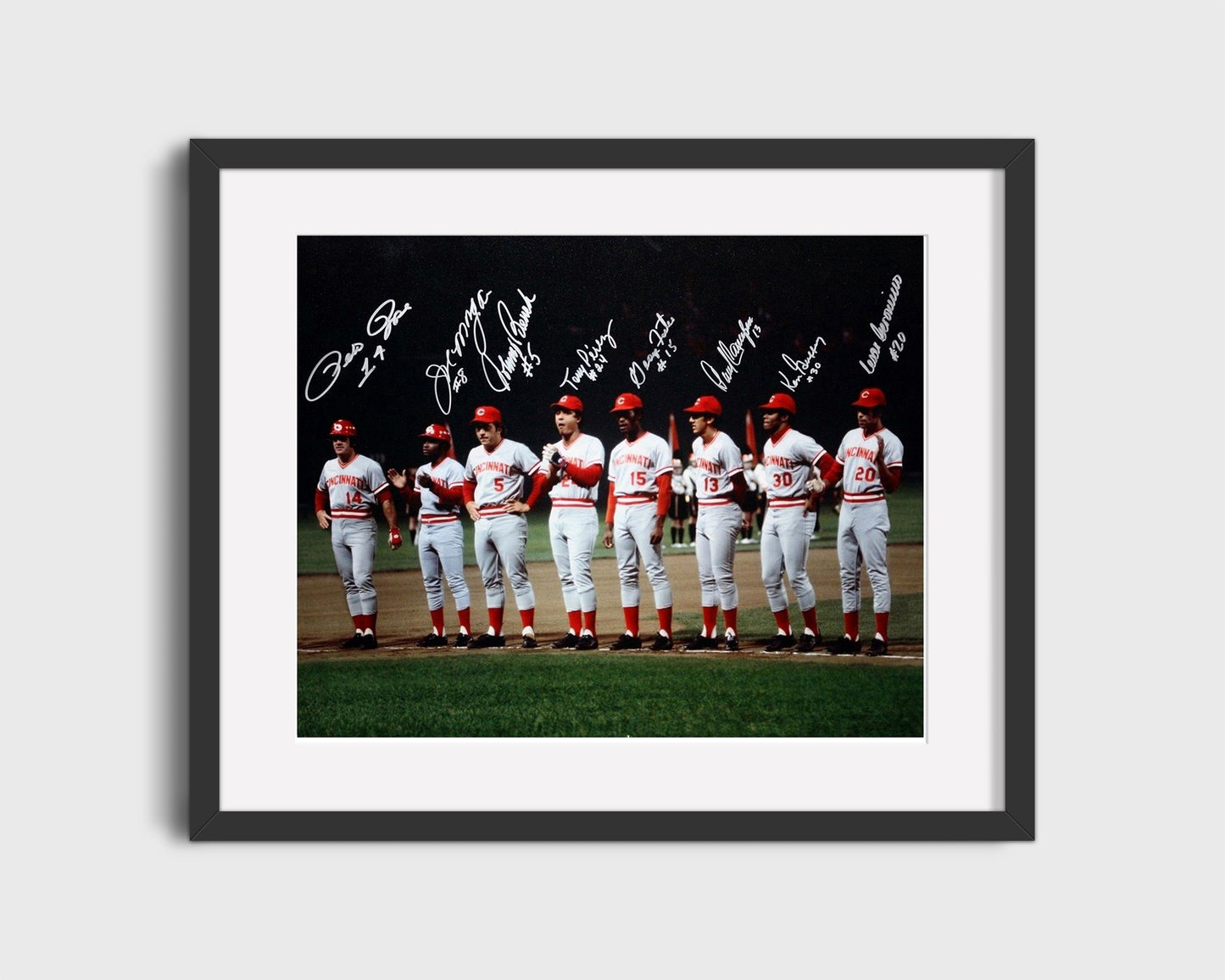 Cincinnati Reds Autograph Print - Big Red Machine Lineup - Dynasty Power