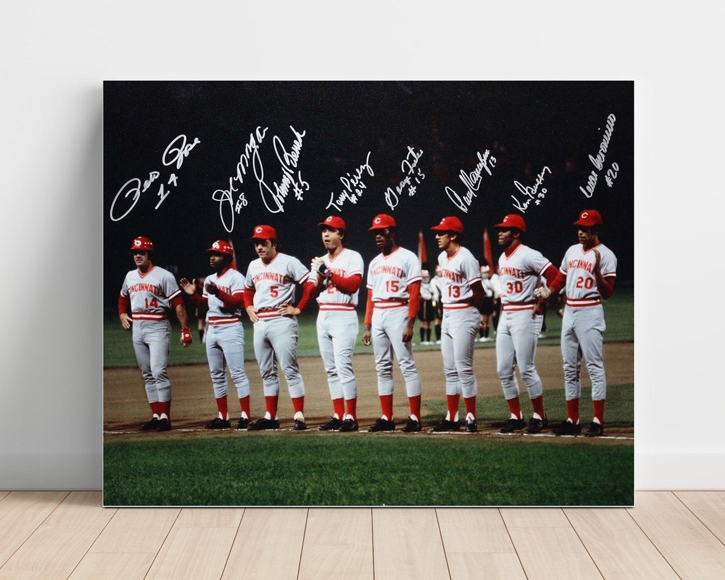 Cincinnati Reds Autograph Poster - Big Red Machine Lineup - Dynasty Power