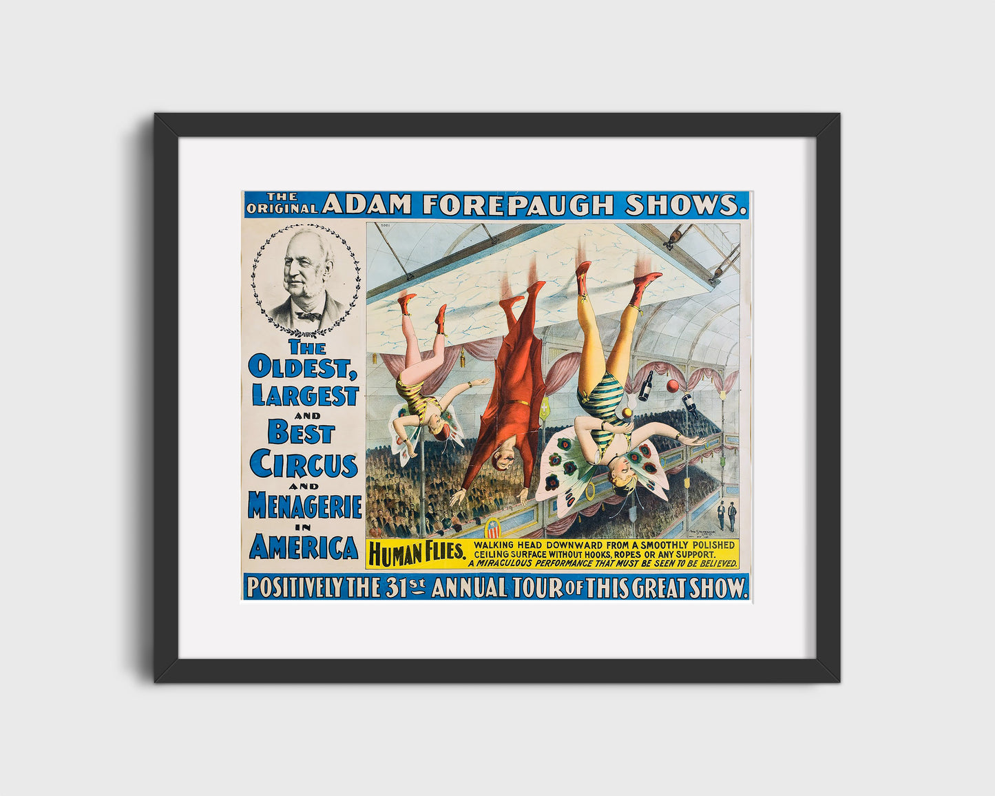 Circus Poster - Adam Forepaugh - The Human Flies