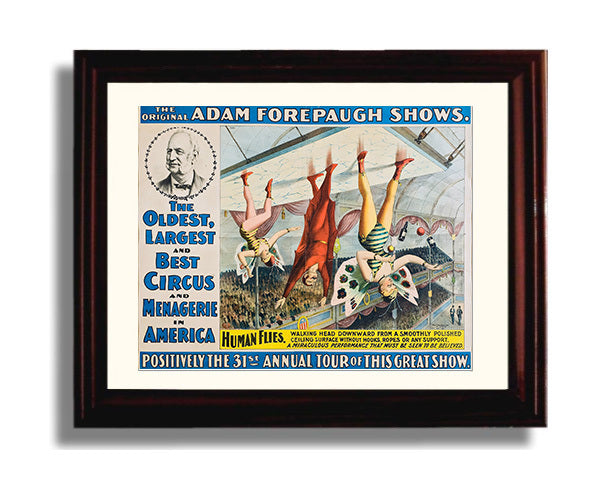Circus Poster - Adam Forepaugh - The Human Flies