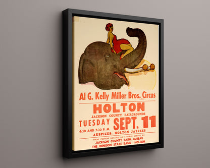 Circus Poster - Al G. Kelly Miller Bros - Elephant Act