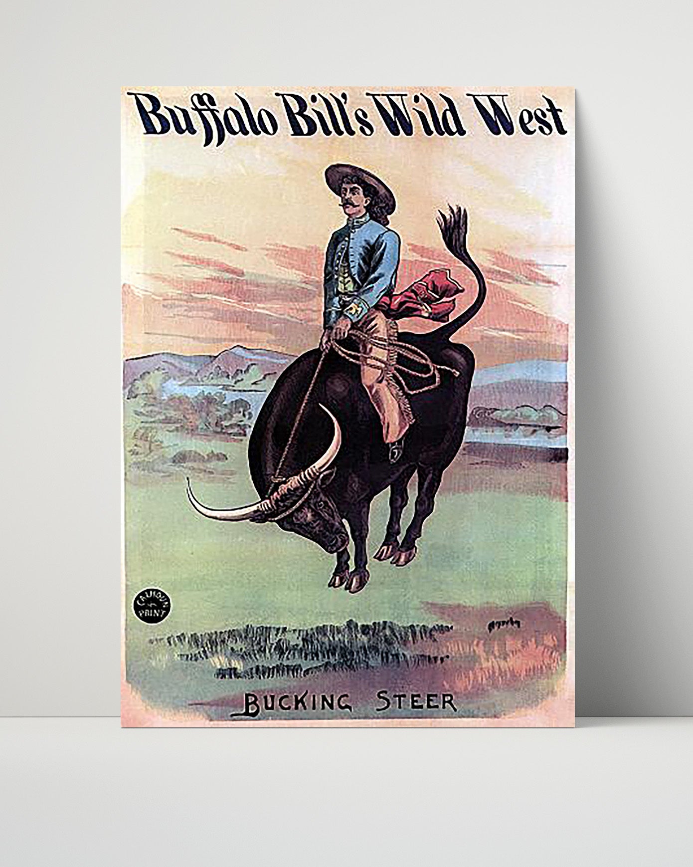 Circus Poster - Buffalo Bill - Bucking Steer