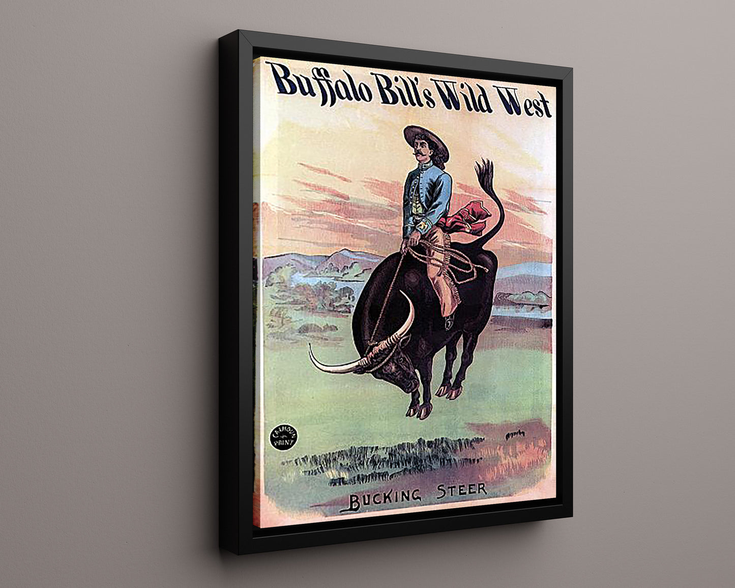 Circus Poster - Buffalo Bill - Bucking Steer