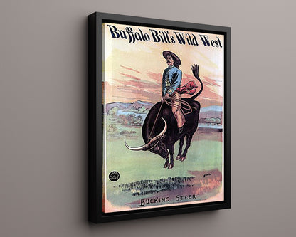 Circus Poster - Buffalo Bill - Bucking Steer