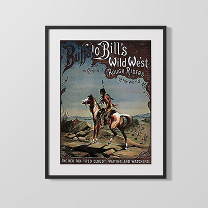 Circus Poster Unframed - Buffalo Bill - Red Cloud Indian