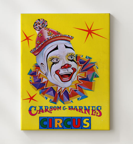 Carson & Barnes Circus - Clown - Canvas vintage circus poster wall art