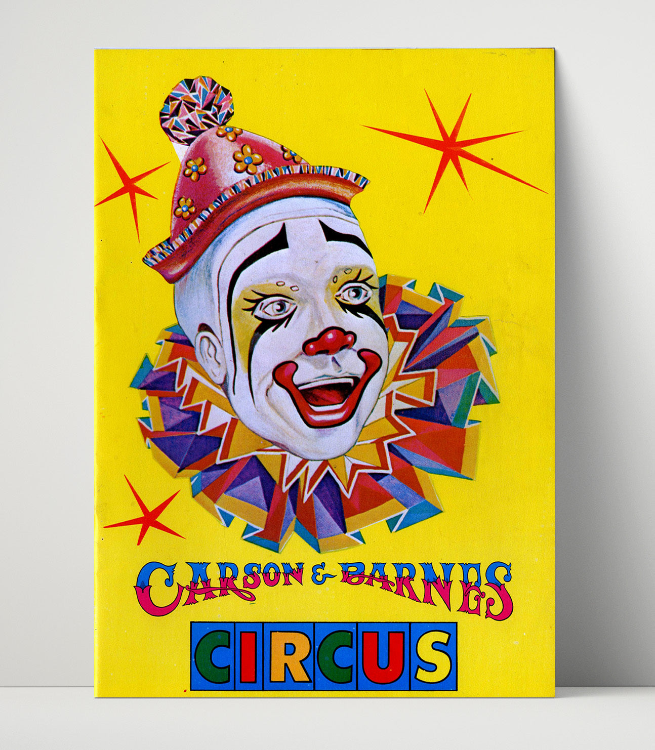 Carson and Barnes Clown Vintage Circus Print 16x20 Unframed Print circus wall art print