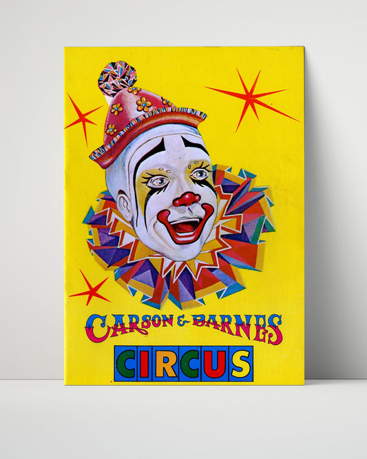 Circus Poster Unframed - Carson and Barnes - Clown