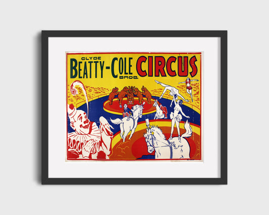 Circus Poster - Clyde Beatty-Cole Bros - Circus Acts