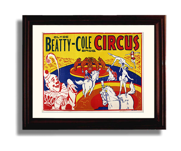 Circus Poster - Clyde Beatty-Cole Bros - Circus Acts