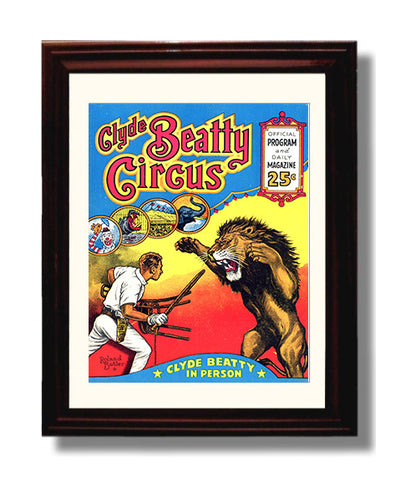 Circus Poster - Clyde Beatty - Lion Tamer