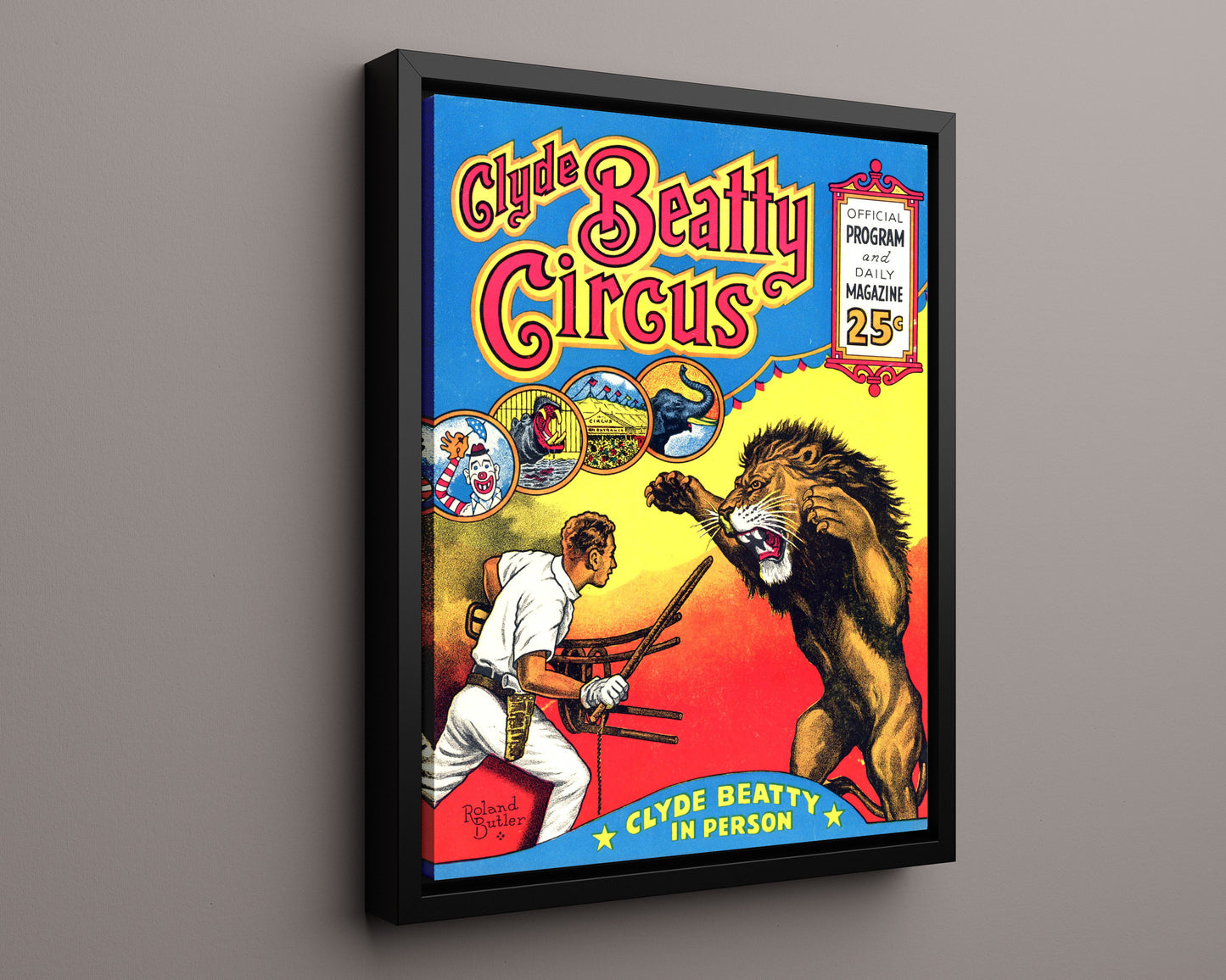 Circus Poster - Clyde Beatty - Lion Tamer