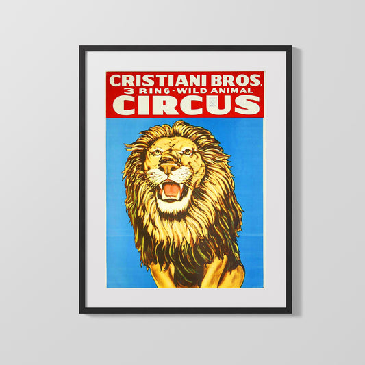 Circus Poster - Cristiani Bros - Lion