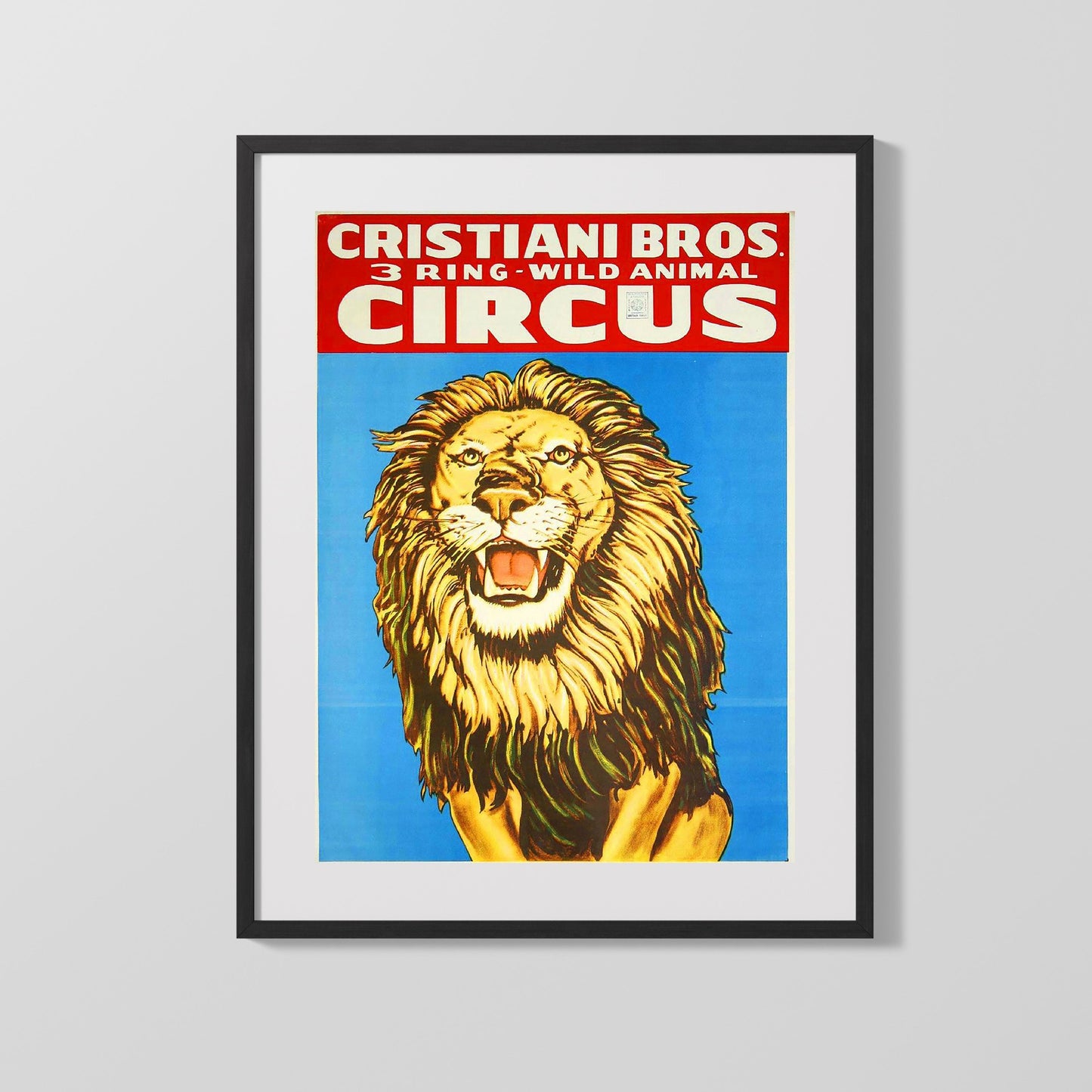 Circus Poster Unframed - Cristiani Bros - Lion