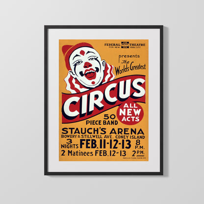 Circus Poster - Federal Theatre WPA - Coney Island