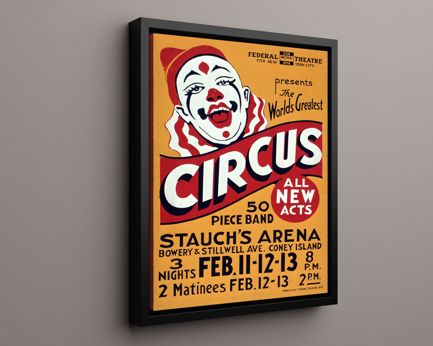 Circus Poster - Federal Theatre WPA - Coney Island