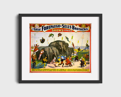 Circus Poster - Forepaugh and Sells Bros - Combined Show