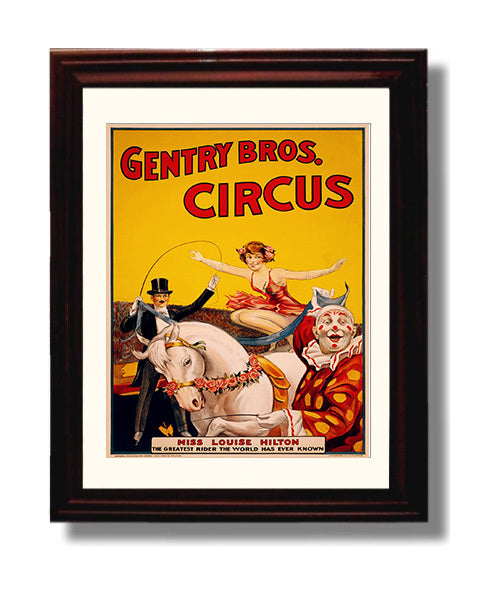 Circus Poster - Gentry Bros - Horse and Rider