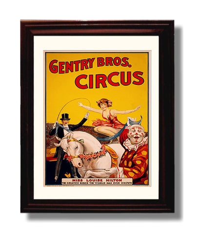 Circus Poster - Gentry Bros - Horse and Rider