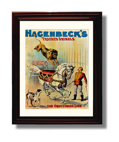 Circus Poster - Hagenbeck - Equestrian Lion