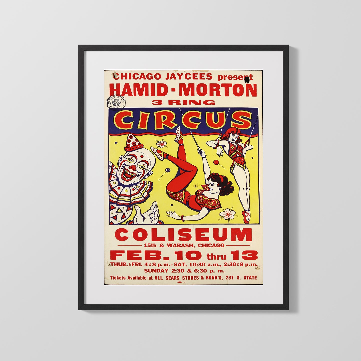 Circus Poster - Hamid-Morton - Chicago Coliseum