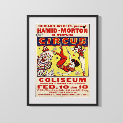 Circus Poster Unframed - Hamid-Morton - Chicago Coliseum