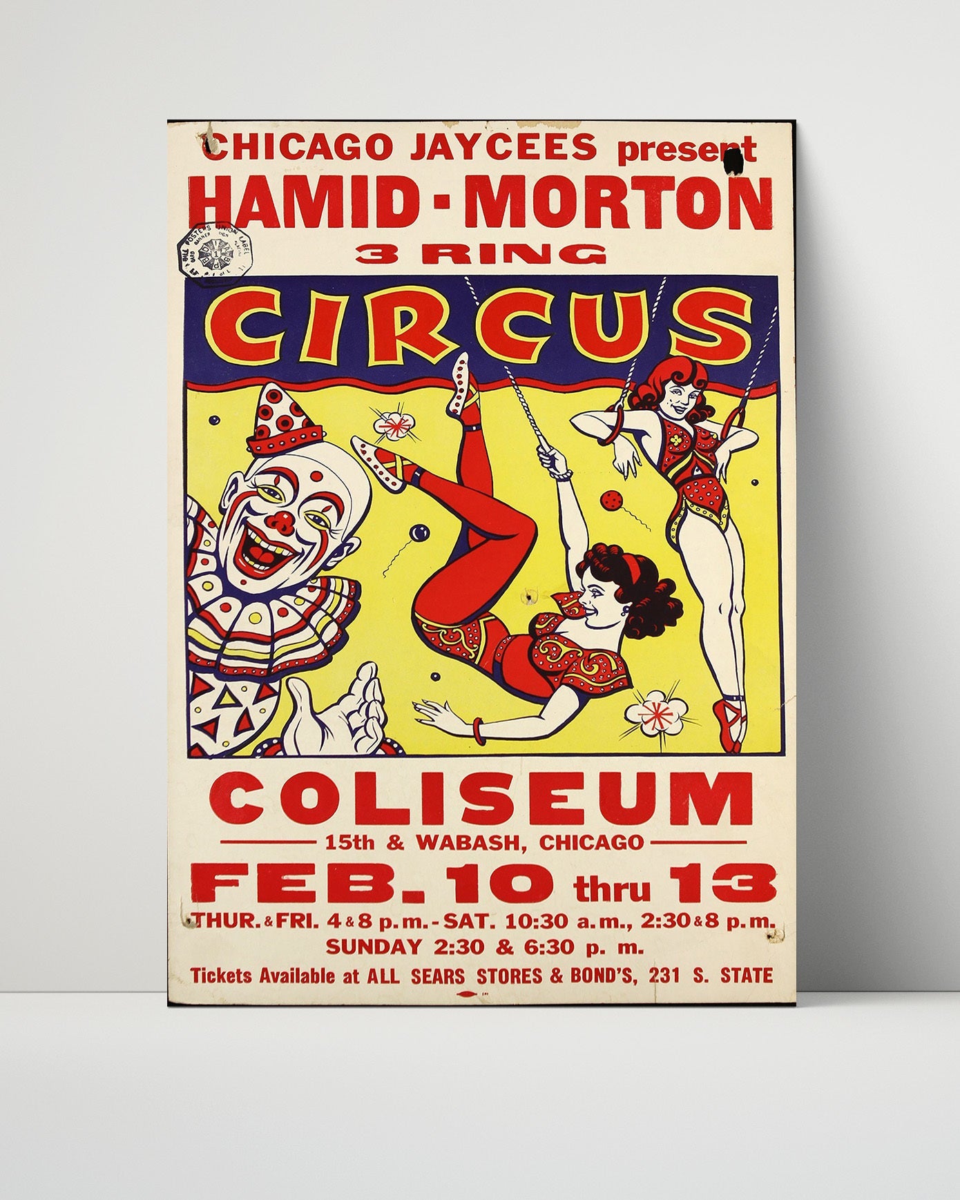 Circus Poster Unframed - Hamid-Morton - Chicago Coliseum
