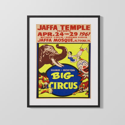 Circus Poster - Hamid-Morton - Jaffa Temple 1961