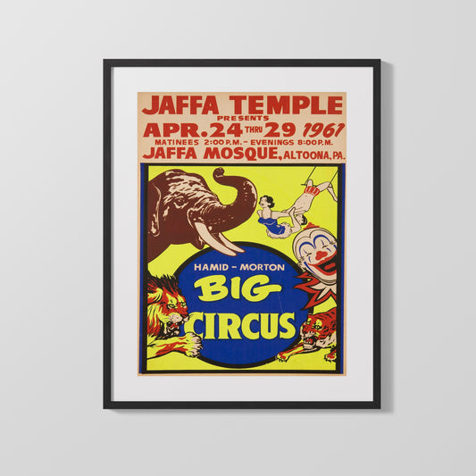 Circus Poster - Hamid-Morton - Jaffa Temple 1961
