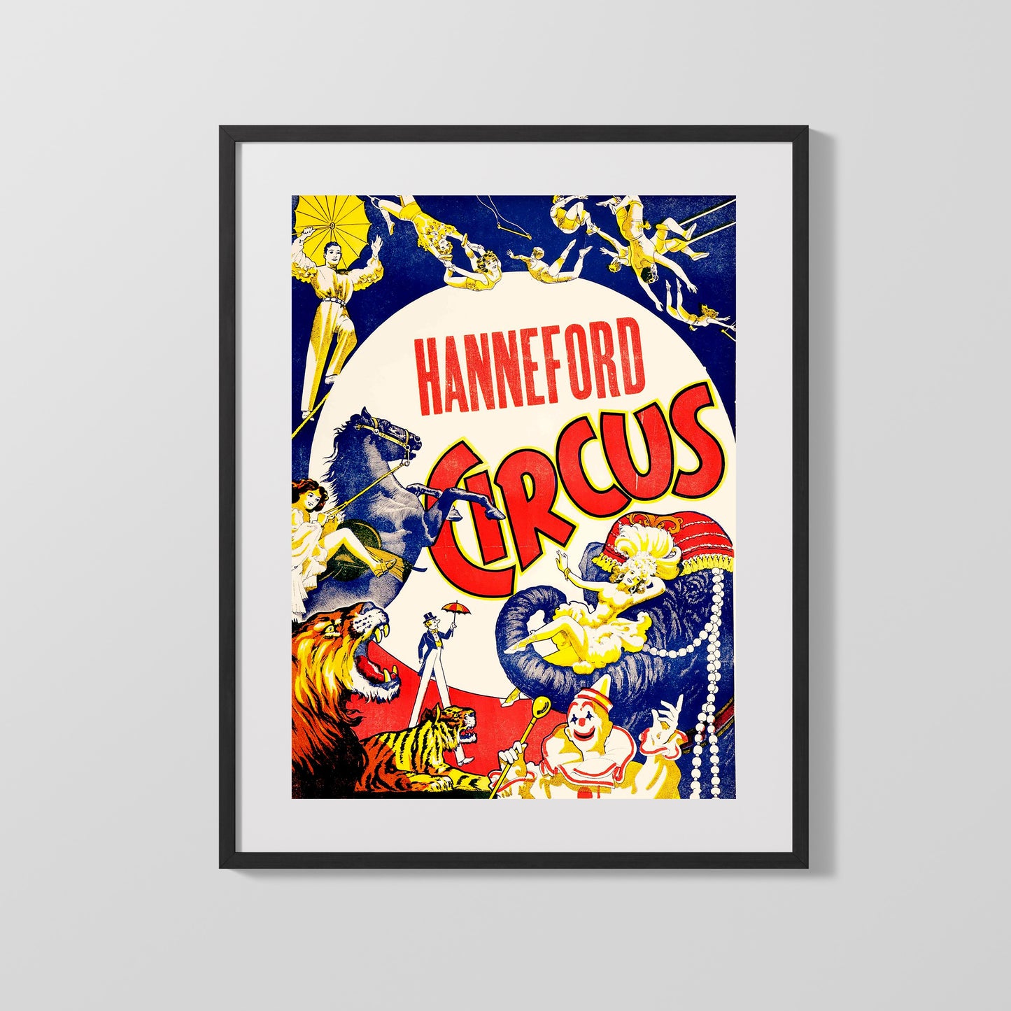 Circus Poster - Hanneford - Acrobats and Animals