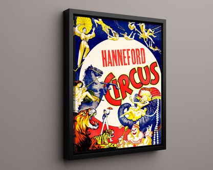 Circus Poster - Hanneford - Acrobats and Animals