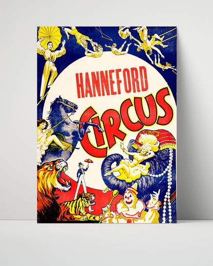 Circus Poster - Hanneford - Acrobats and Animals