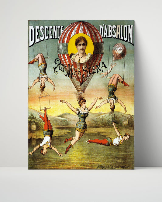 Circus Poster Unframed - Miss Stena - Balloon Acrobatics