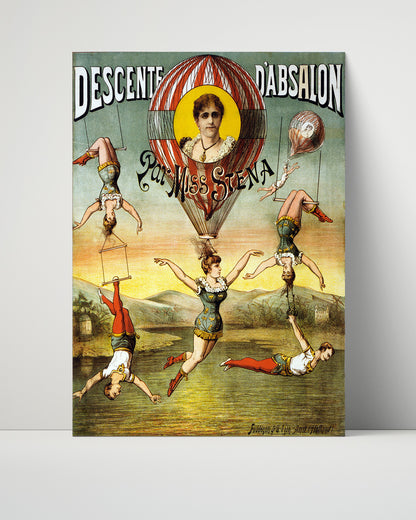 Circus Poster - Miss Stena - Balloon Acrobatics