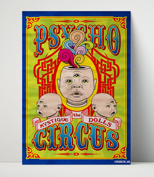 Psycho Circus Mystique Dolls - Vintage Circus - 16x20 Unframed Print