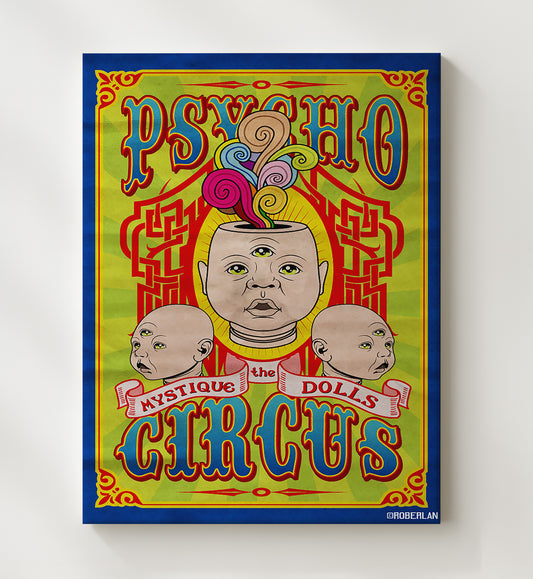Psycho Circus Mystique Dolls - Canvas vintage circus poster wall art