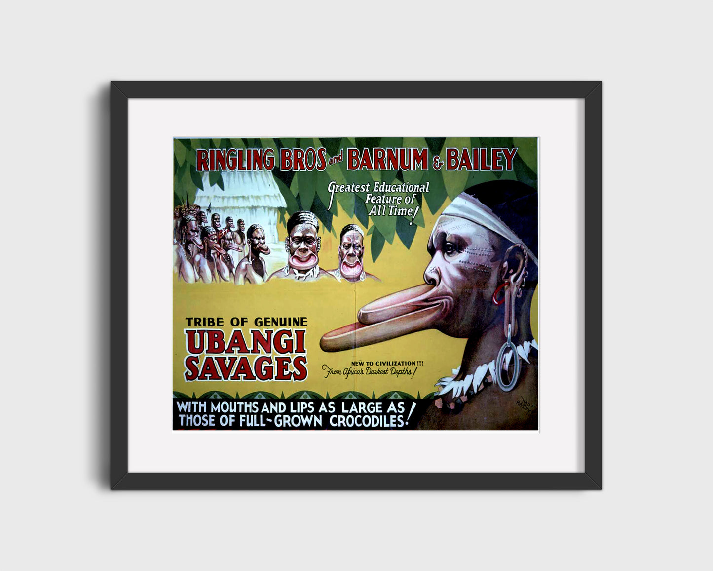 Circus Poster - Ringling Bros and Barnum and Bailey - Ubangi Tribe