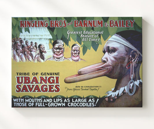 Ringling Bros. and Barnum & Bailey - Ubangi Tribe - Canvas vintage circus poster wall art