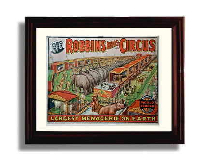 Circus Poster - Robbins Bros - Largest Menagerie
