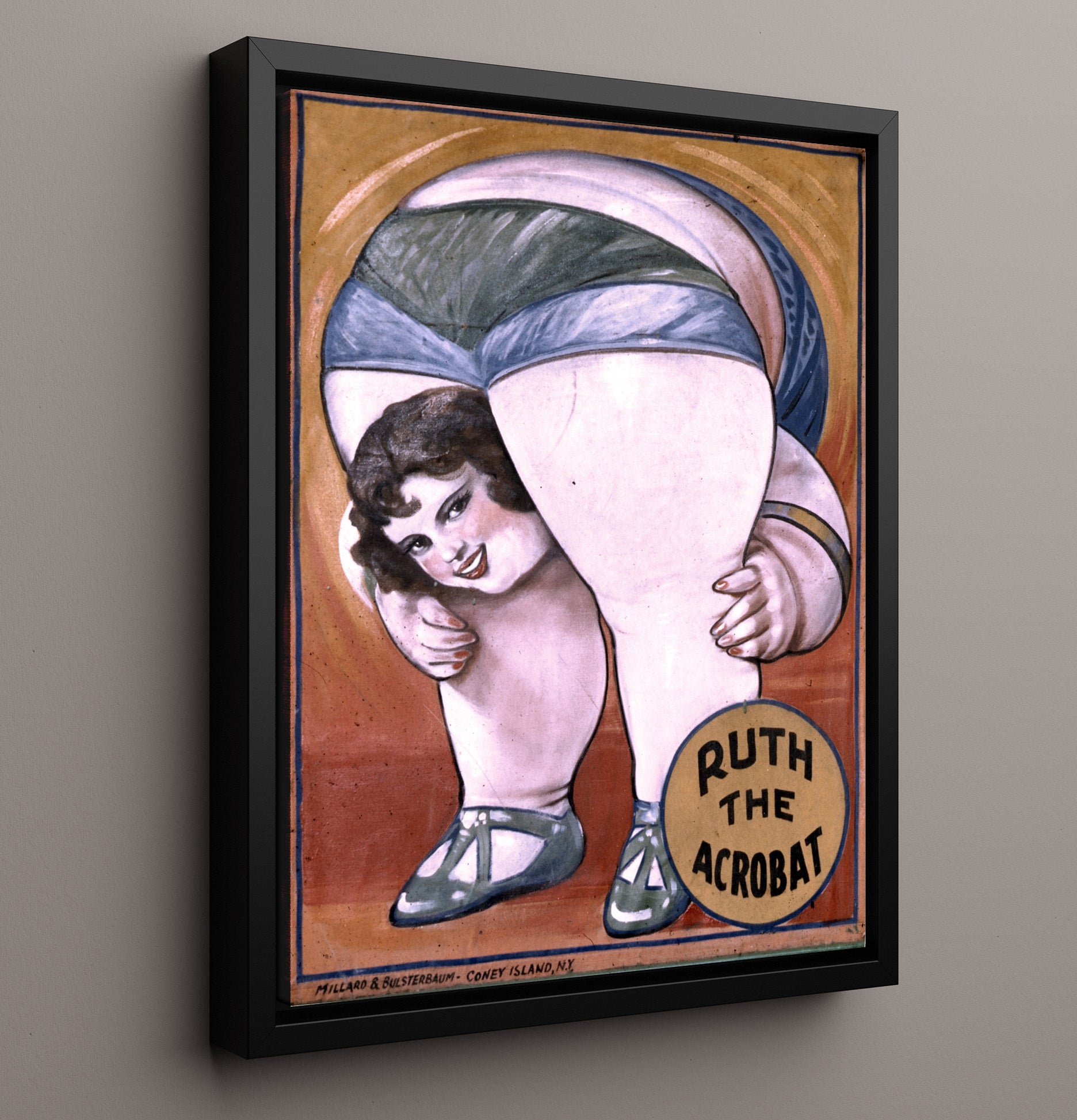 Ruth the Acrobat Performer Vintage Circus Print 16x20 Framed Canvas circus wall art print