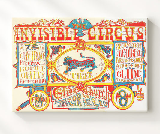 The Invisible Circus 1967 - Canvas vintage circus poster wall art