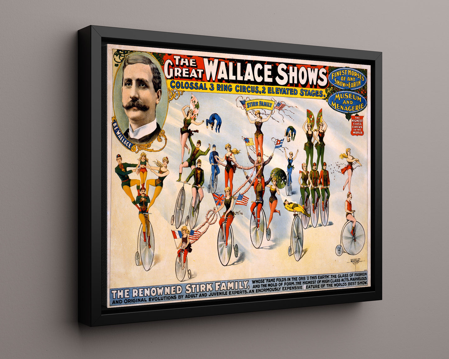 Circus Poster - Wallace Shows - Stirk Family Acts