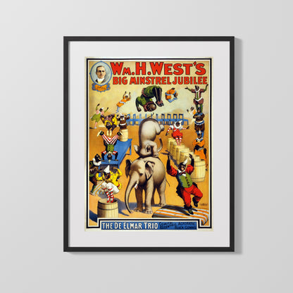 Circus Poster - Wm. H. West - Minstrel Jubilee