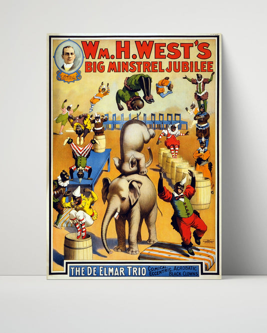 Circus Poster Unframed - Wm. H. West - Minstrel Jubilee