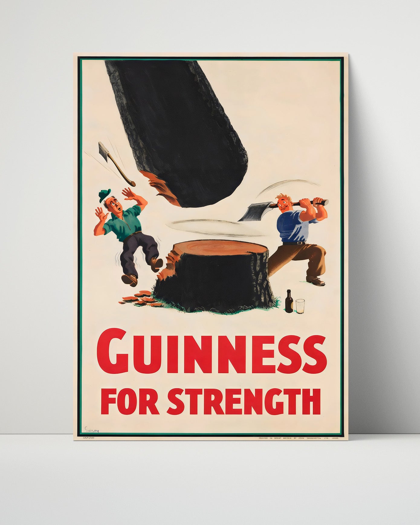 Classic Guinness Poster - Guinness for Strength - Lumberjacks